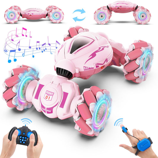 Dysaim Gesture RC Car front view with lights and music for immersive play