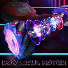 Dysaim Spider RC Car powered by dual batteries for longer play sessions.