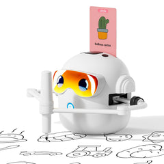 Dysh.Tech drawing robot guides kids through a hands-on drawing session.