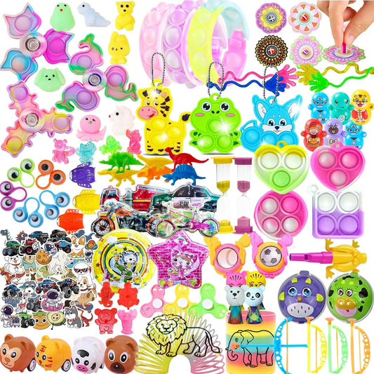 DZLHQON 212-pack assorted favors bag, colorful items for party bags.