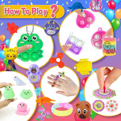 DZLHQON mini puzzles and pop toys for creative play.