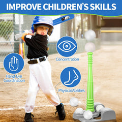 DZLION T Ball Set adjustable-height tee ready for different ages