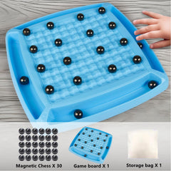 DZX magnetic chess during family play, ideal for bonding.