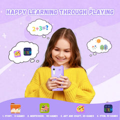 E teacher kids smartphone music player for private listening with headphones