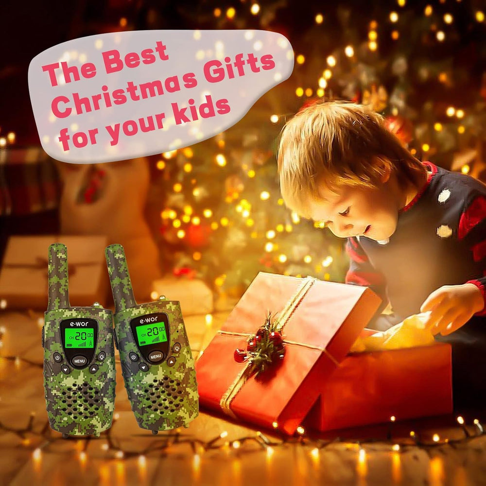 Durable E-WOR walkie talkies withstand drops up to four feet