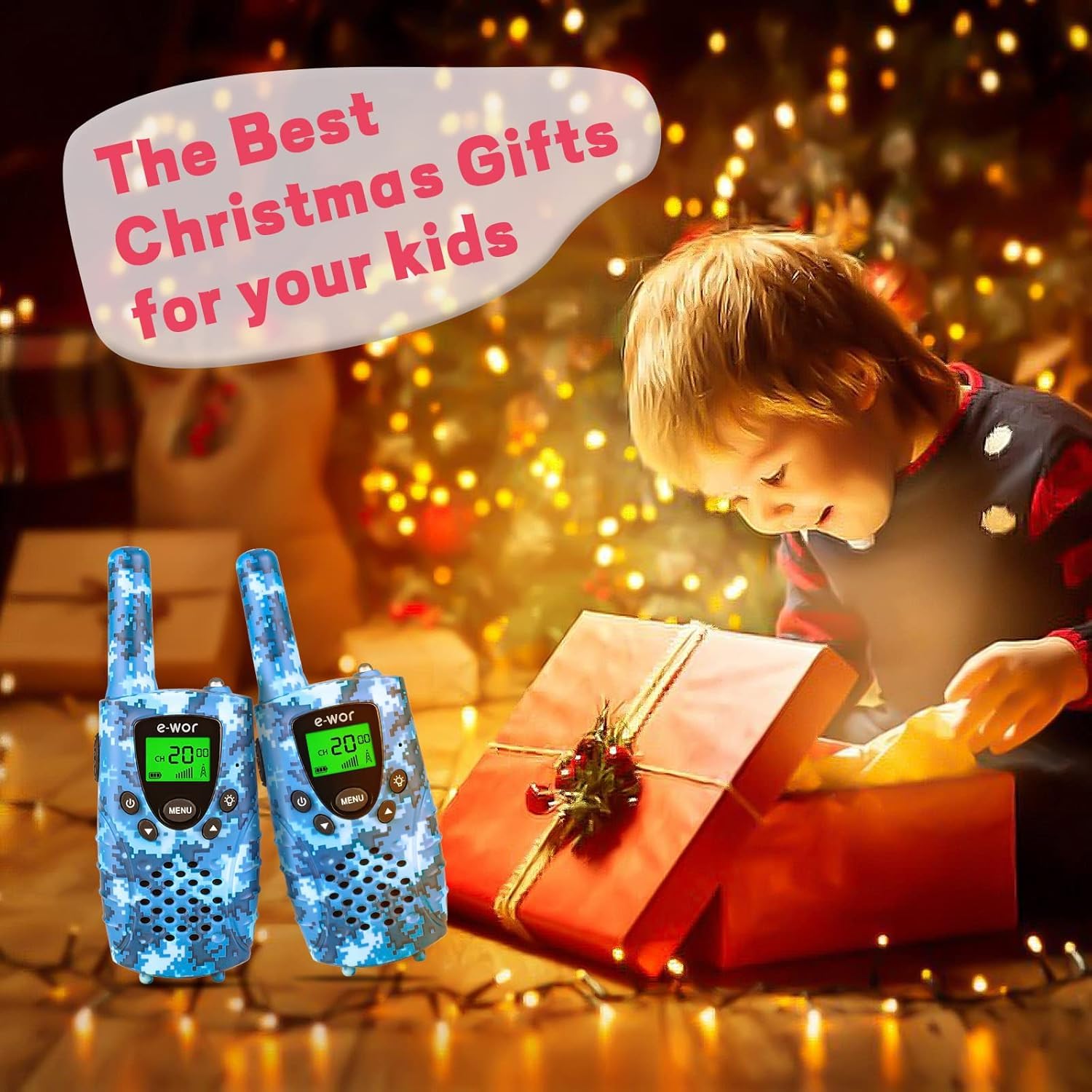 E-WOR Walkie Talkies withstand drops up to four feet for durability