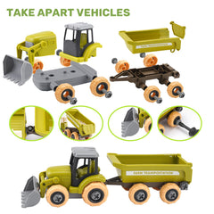 Eaciilee take-apart excavator encourages fine motor skills through construction play.