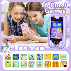 Eaever Kids Play Phone held in small hands with easy grip.