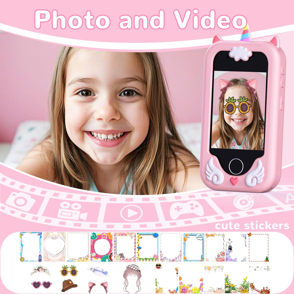Eaever Kids Smart Phone Toy dual cameras for selfies and storytelling