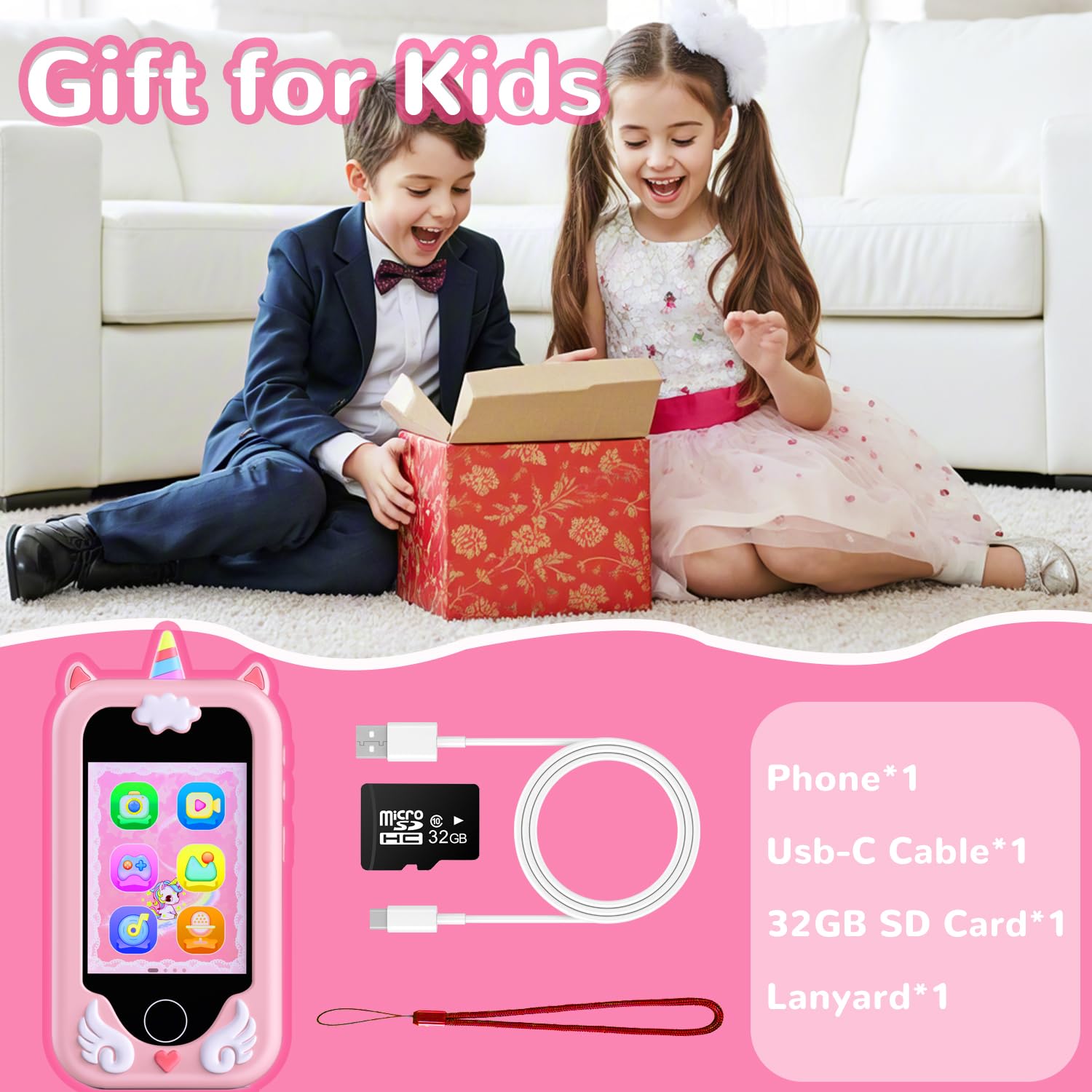 Eaever Kids Smart Phone Toy used outdoors by a child for discovery