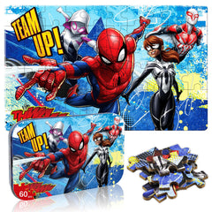 Eagarch kids puzzles 60-piece metal box for organized play and travel