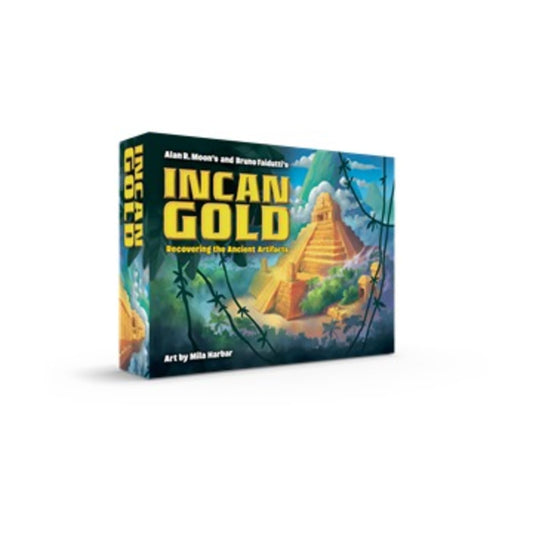 Eagle-Gryphon Games' Incan Gold 2024 artifacts scene for a high-stakes treasure hunt game night.
