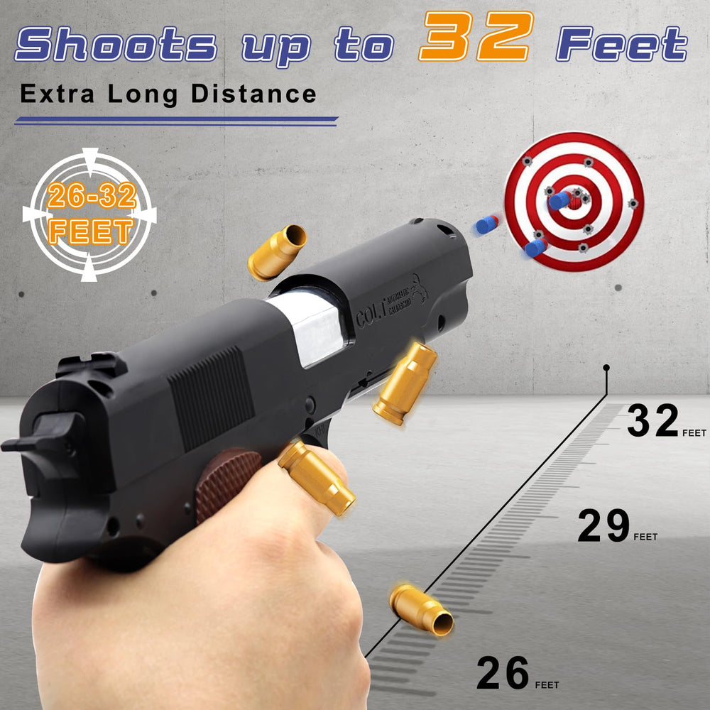 EagleGrove toy gun features a durable ABS body for rugged use.