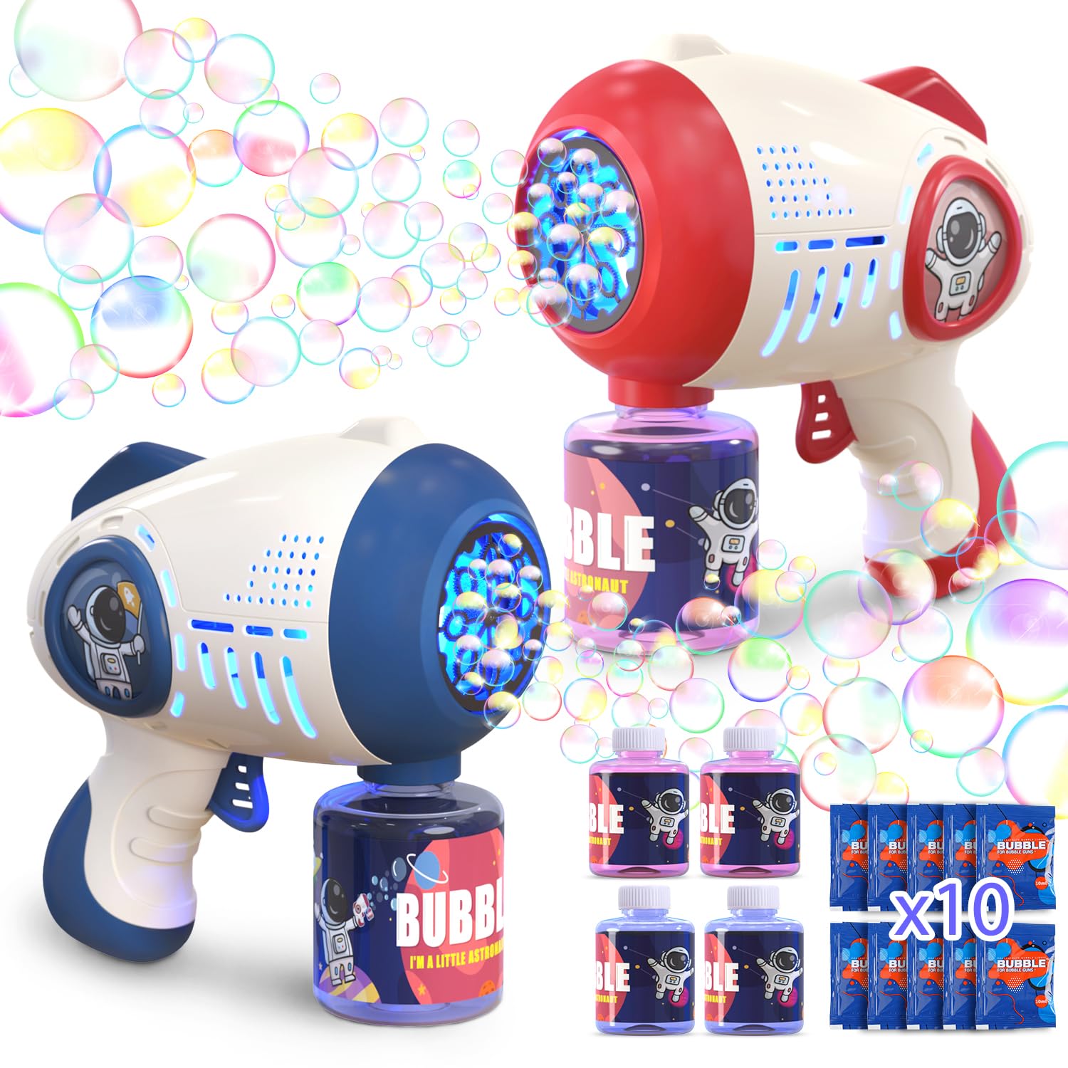 EagleStone 2 Bubble Gun with 8-holes-outlet for nonstop outdoor bubbles