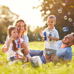 EagleStone 2 Bubble Gun with LED lights and astronaut theme shines during play