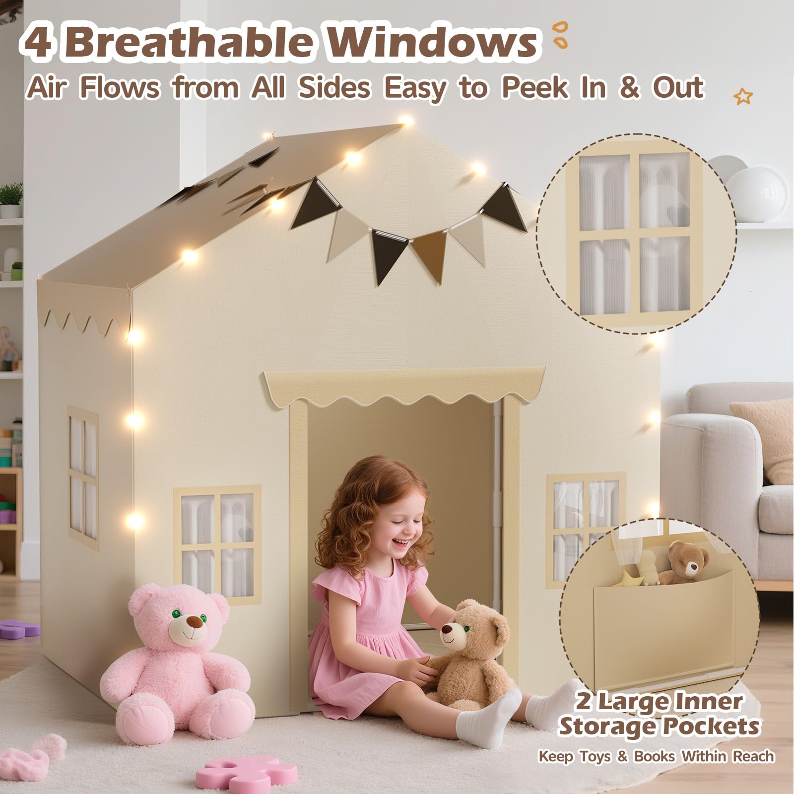EagleStone 2-in-1 Kids Tent easy-setup assembly guide included