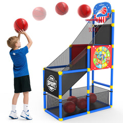 EagleStone 2-in-1 arcade hoop and dart board boosts active play.