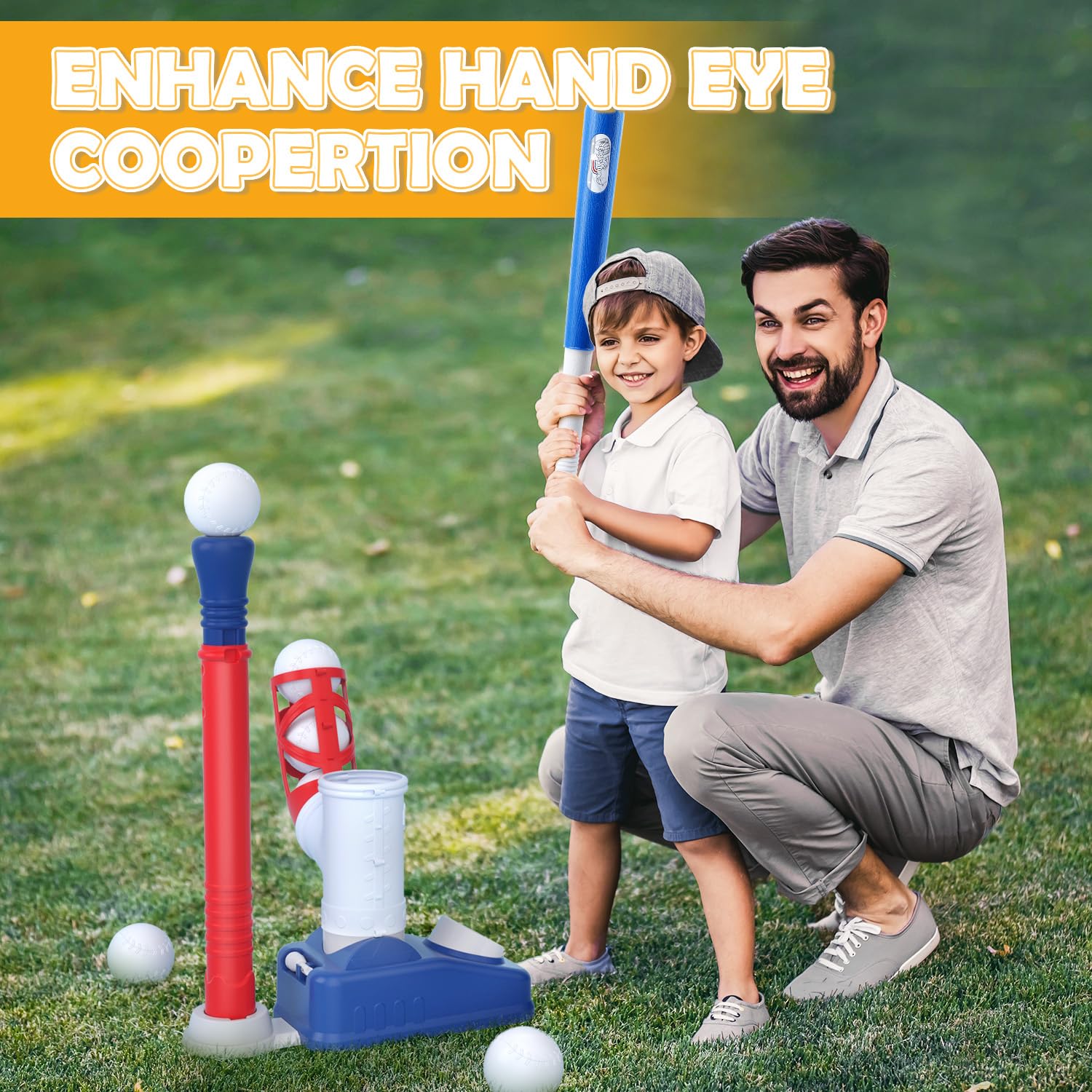 EagleStone adjustable launching height for growing players.
