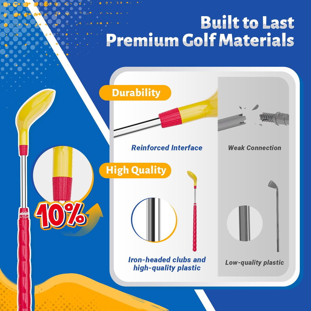 EagleStone Adjustable Length Club grows with kids for lasting use.