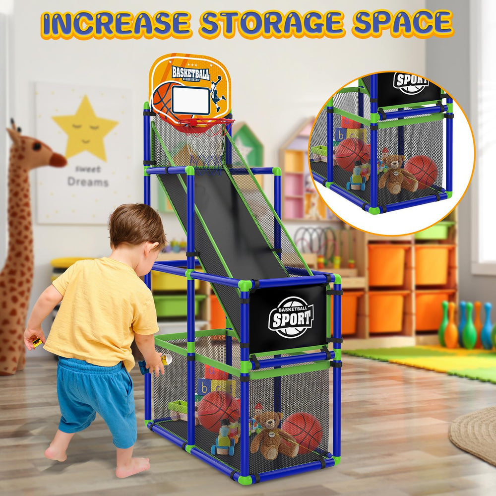 EagleStone arcade hoop features automatic return for smooth gameplay