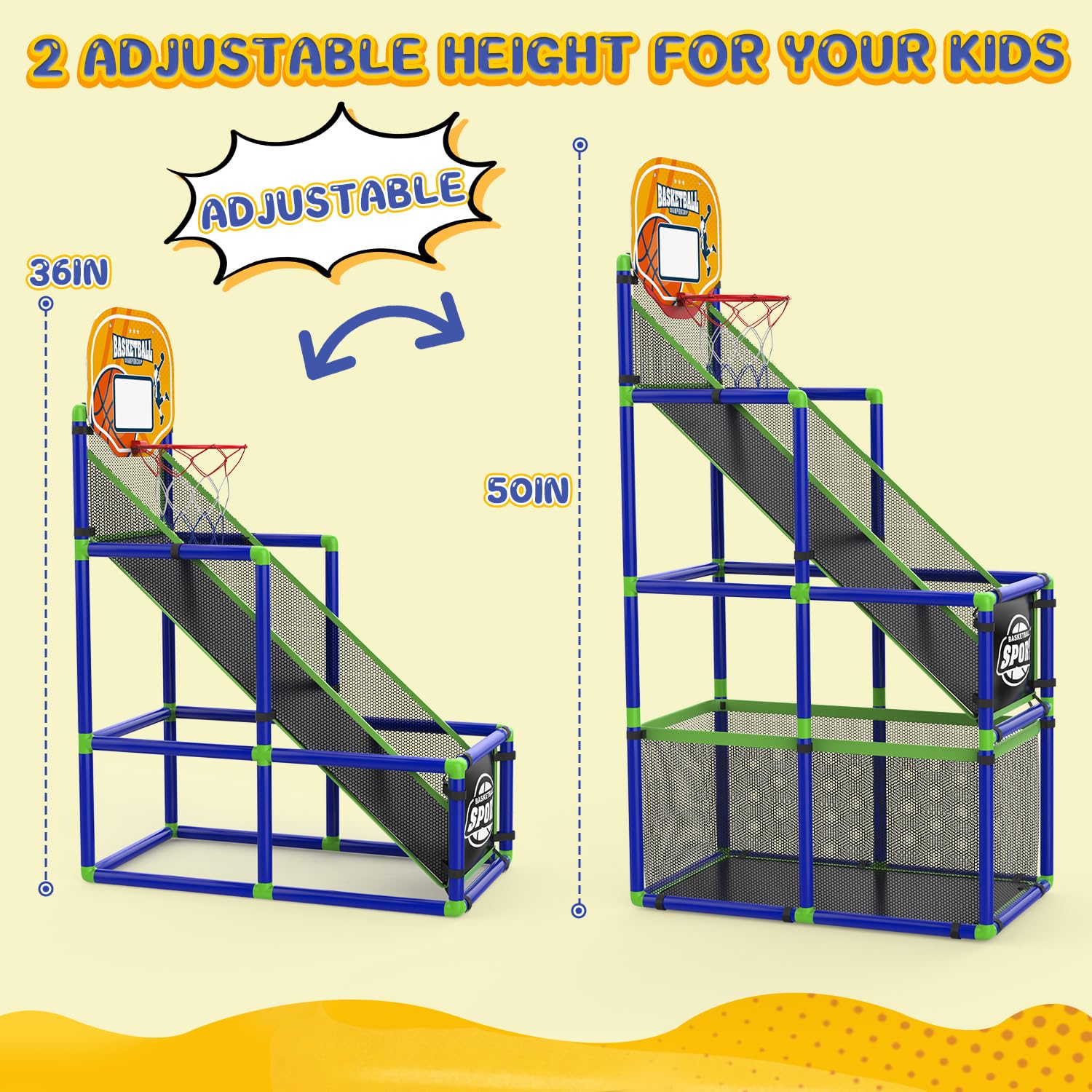 EagleStone basketball hoop assembly included for quick setup