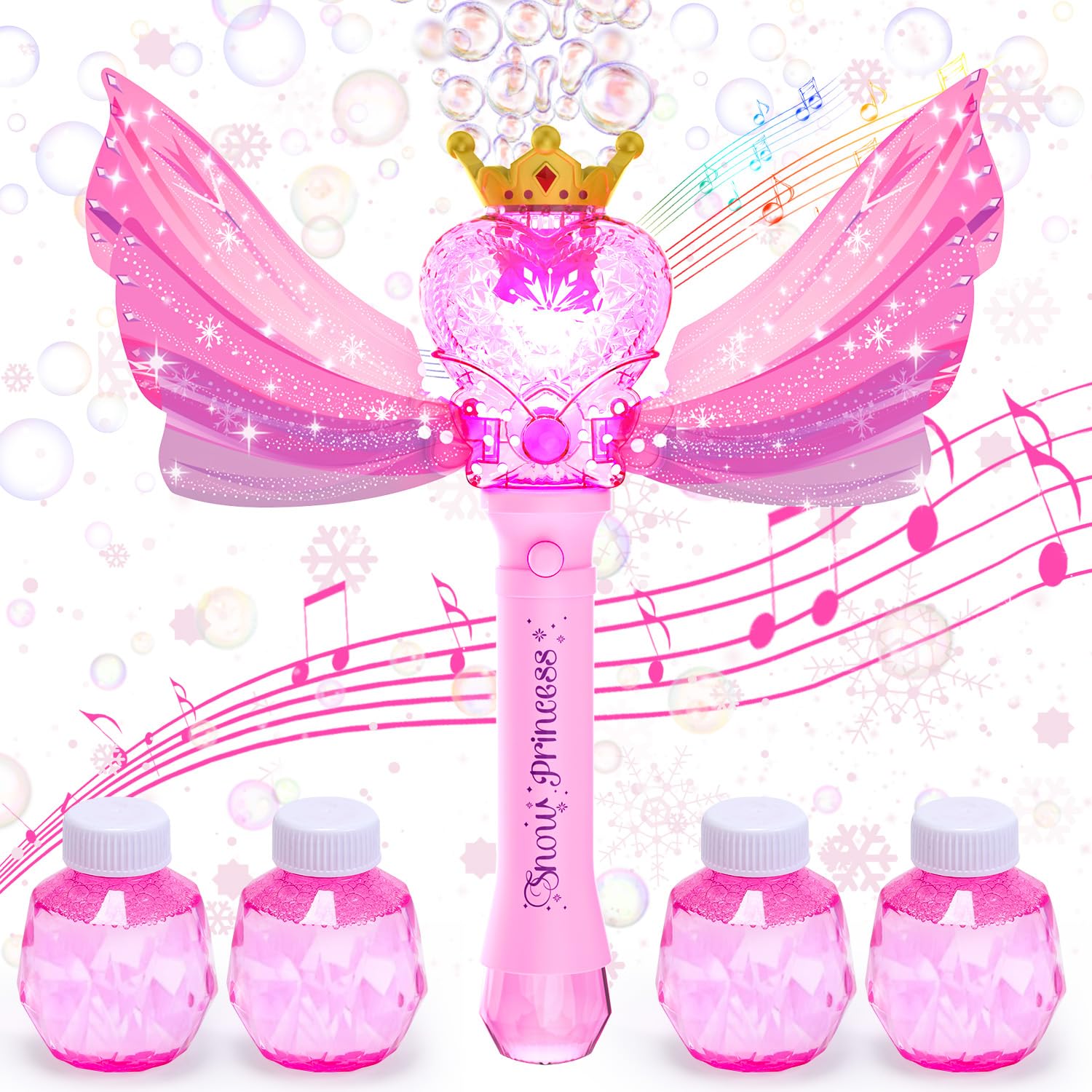 EagleStone bubble wand enhances birthday party activities with glow and sound.