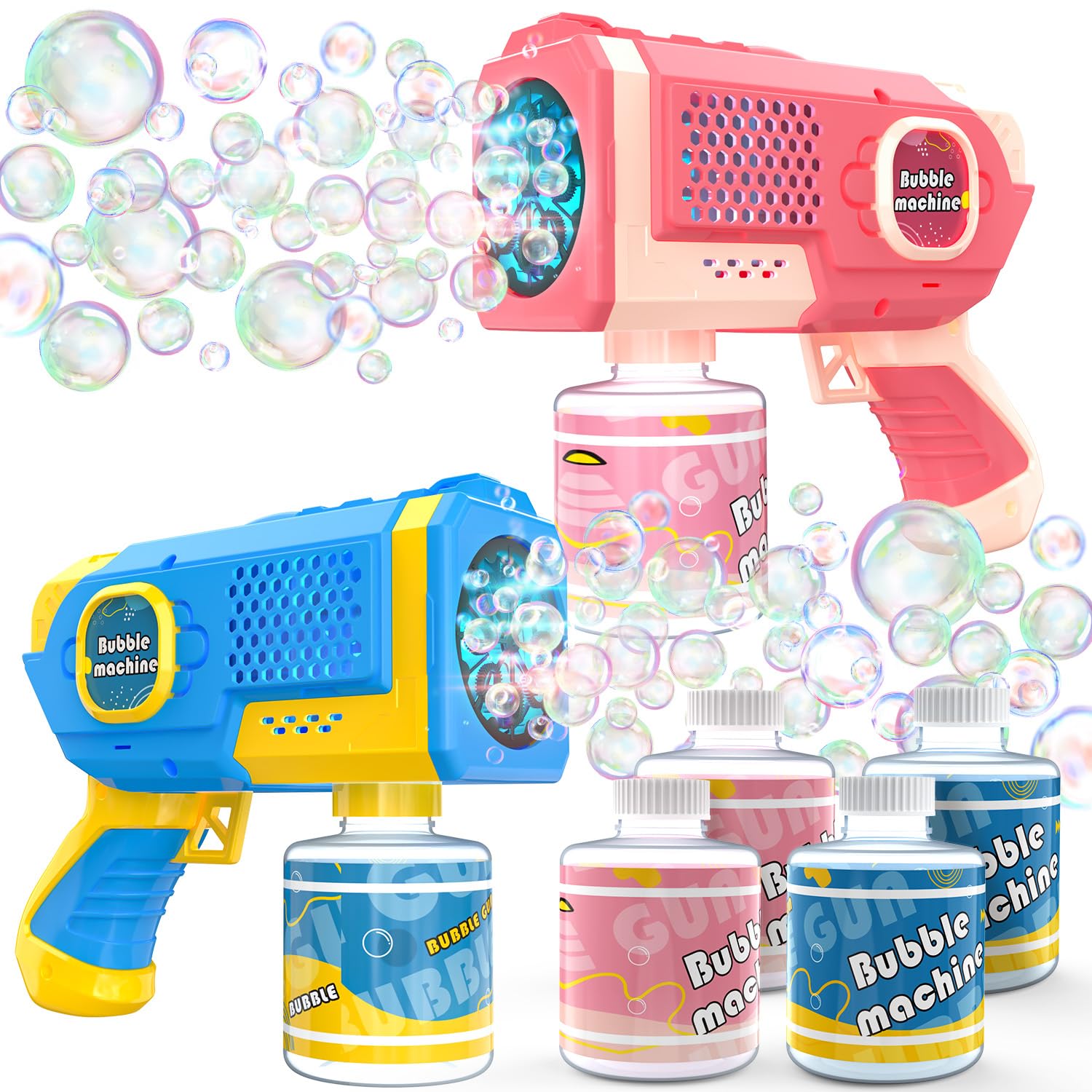 EagleStone two-pack bubble guns on display for backyard party fun.