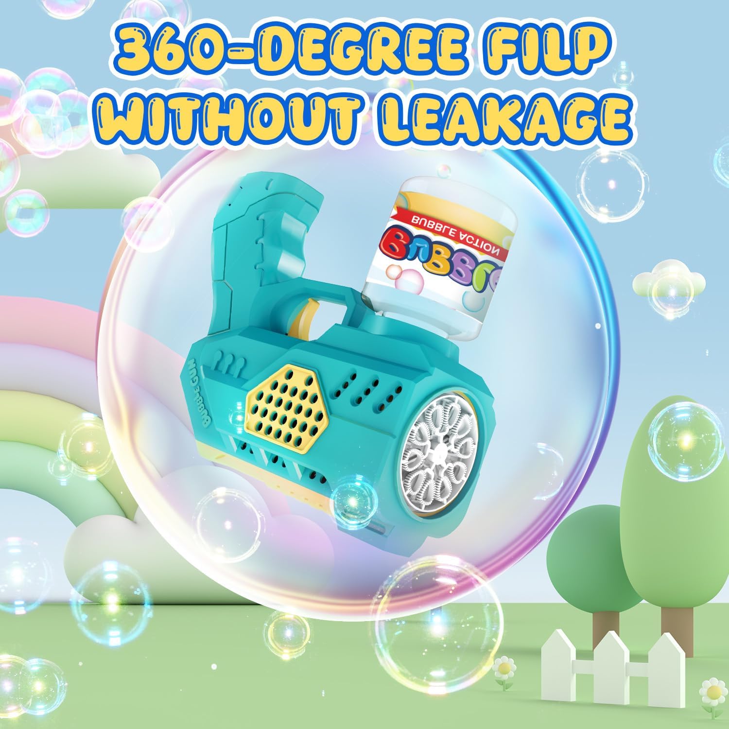 EagleStone bubble gun comes with simple setup and accessories.