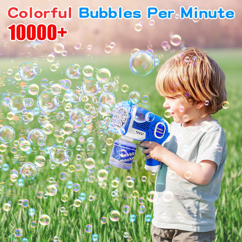 EagleStone bubble guns showcase a 360-degree leak-proof design for clean play.