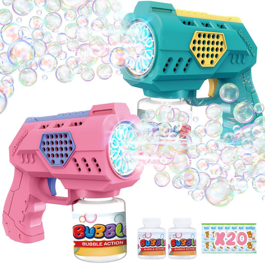 EagleStone bubble gun for outdoor play in a two-pack set.