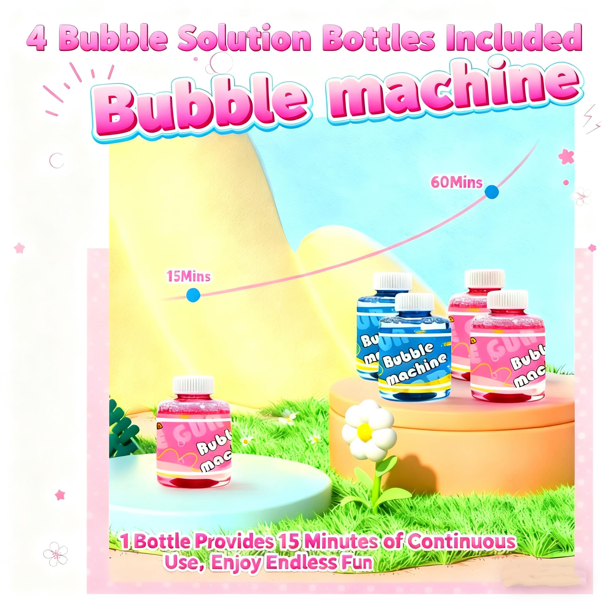 EagleStone bubble gun with 8 outlets for continuous streams.
