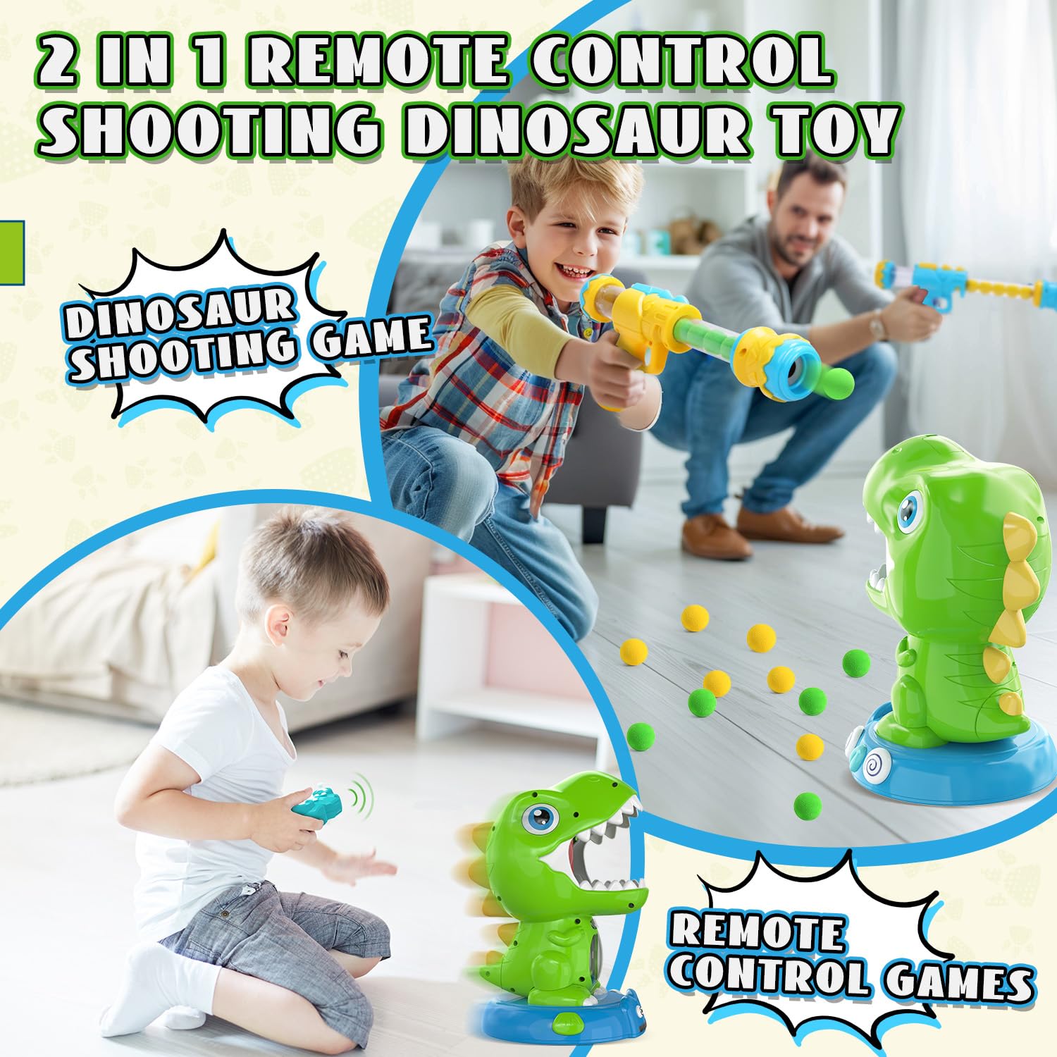 EagleStone dino shooting game with LED score display.