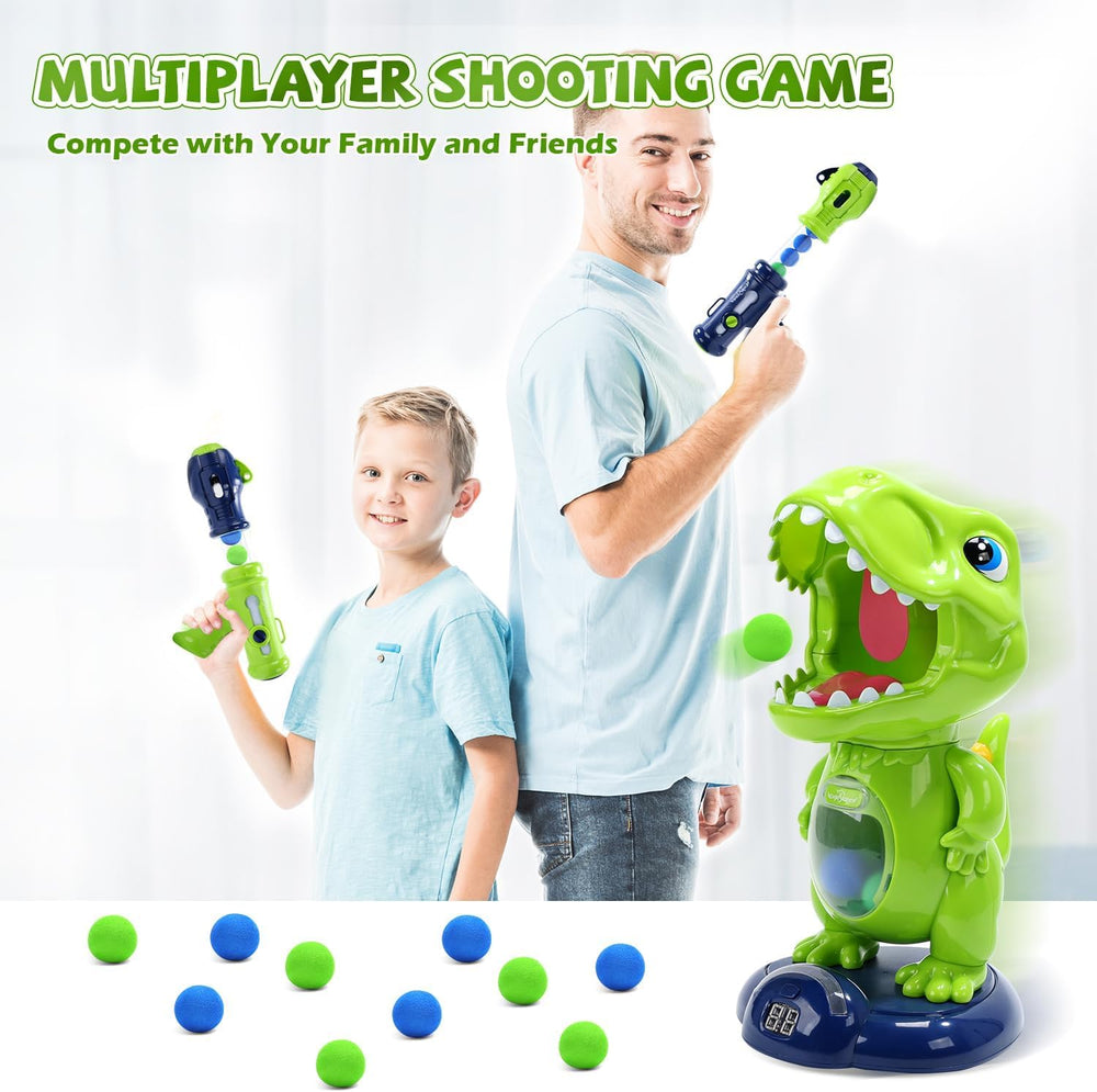 EagleStone dinosaur target with LED and sound for immersive play.