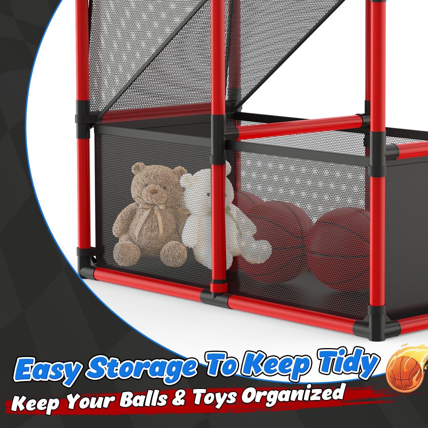 EagleStone backboard and base emphasize stability for indoor or outdoor play.