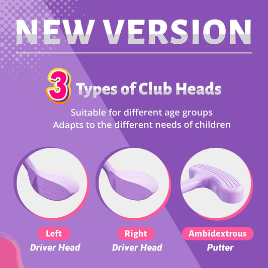 EagleStone adjustable 3-head club supporting left and right-handed players