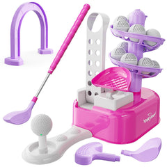 EagleStone Kids Golf Toy with Automatic Ball Dispenser for easy indoor practice