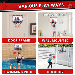 EagleStone mini basketballs included for immediate play and easy handling.