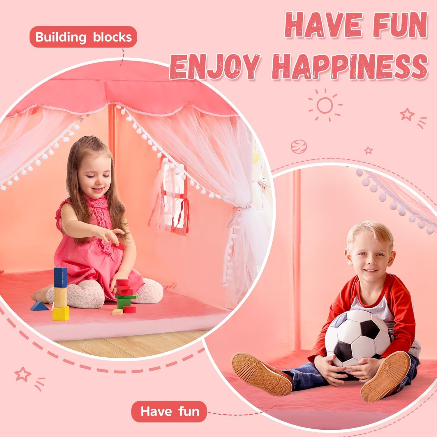 EagleStone family-friendly tent supports indoor and outdoor play
