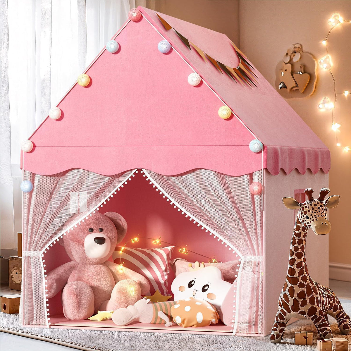 EagleStone large play tent with star light for imaginative evening play
