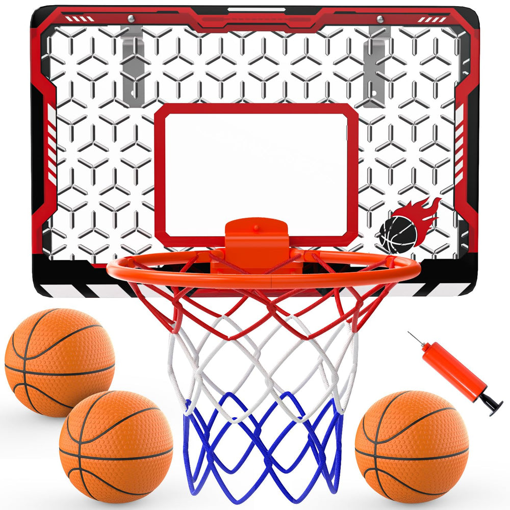 EagleStone mini basketball hoop door hook setup for quick, drill-free play.