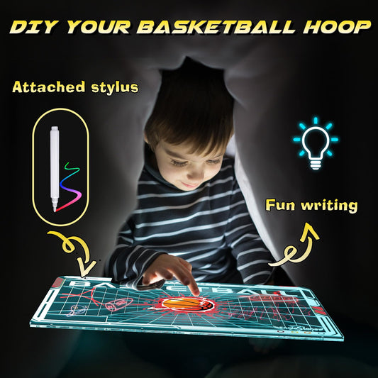 EagleStone mini basketball set remote enables easy score control for kids’ practice sessions.