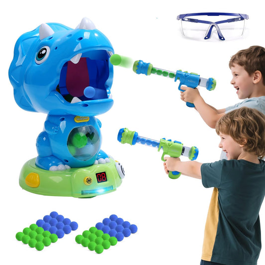 EagleStone Moveable Dinosaur Shooting Toy with Triceratops action for engaging imaginative play.