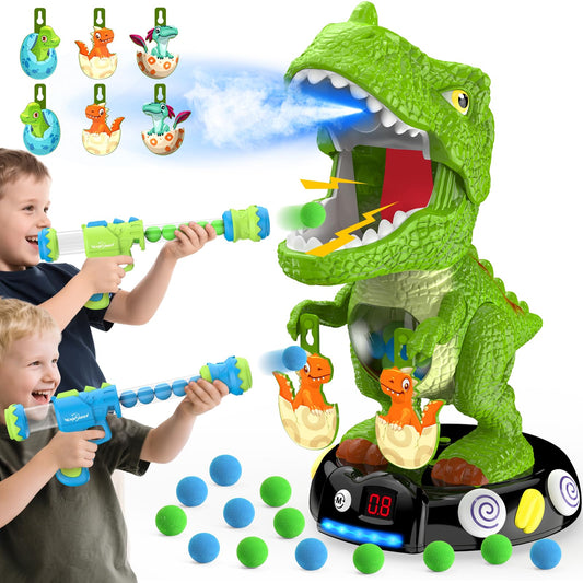 EagleStone moving dinosaur shooting toy in action for backyard fun