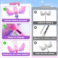 EagleStone Princess Bubble Wand detachable wings for storytelling