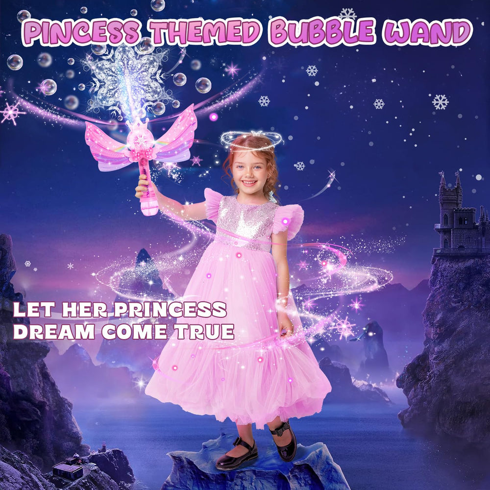 EagleStone Princess Bubble Wand snowflake design adds sparkle outdoors