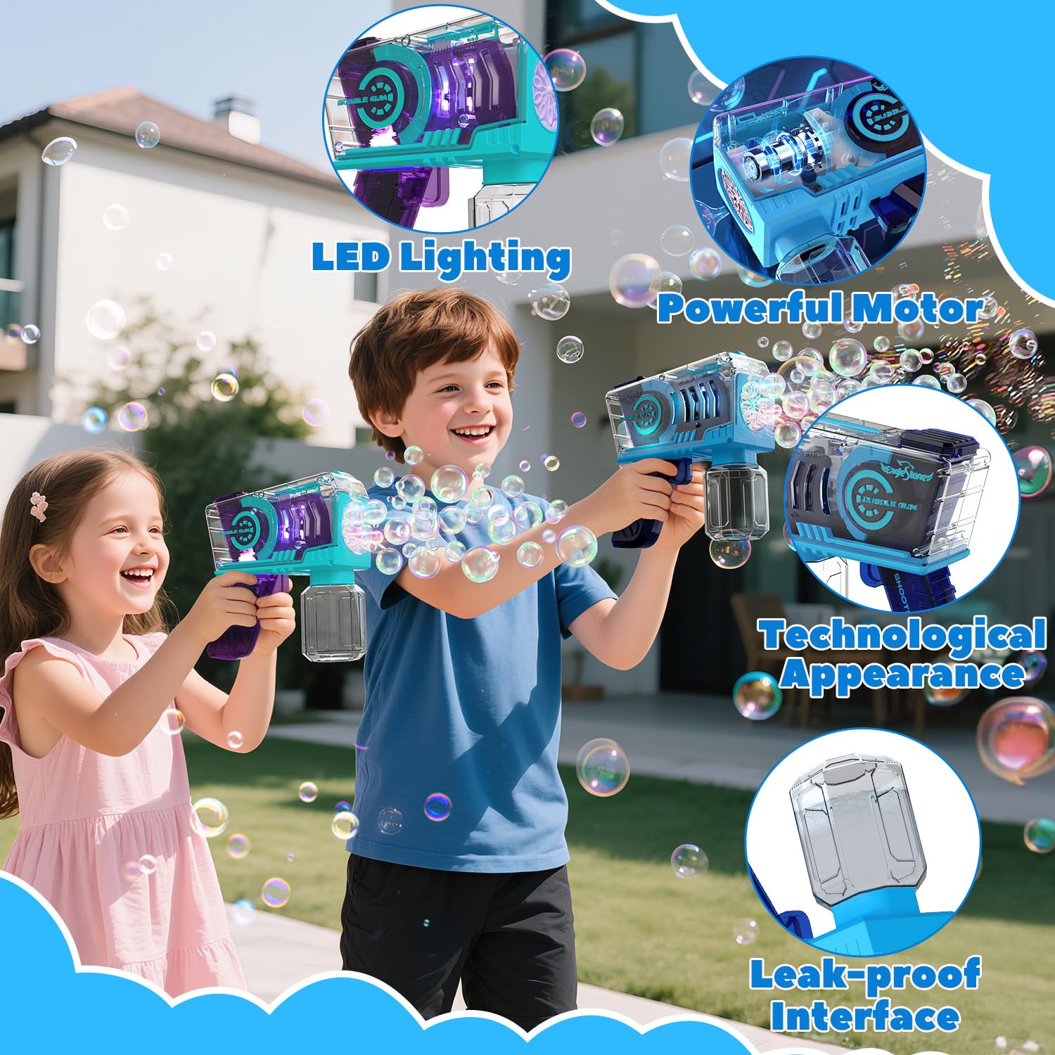 EagleStone ABS material keeps kids safe during bubble play.