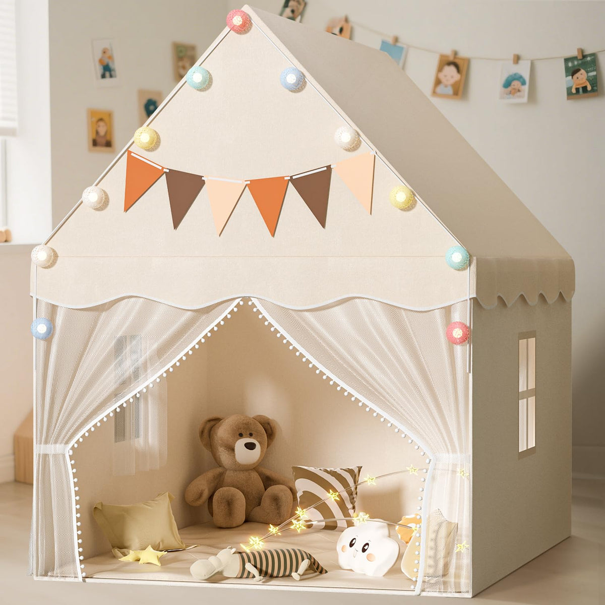 EagleStone star light tent interior offers cozy reading and imaginative play.