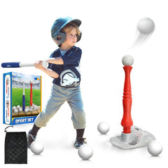 EagleStone Tee Ball Set wide base stabilizes the tee for confident swings.