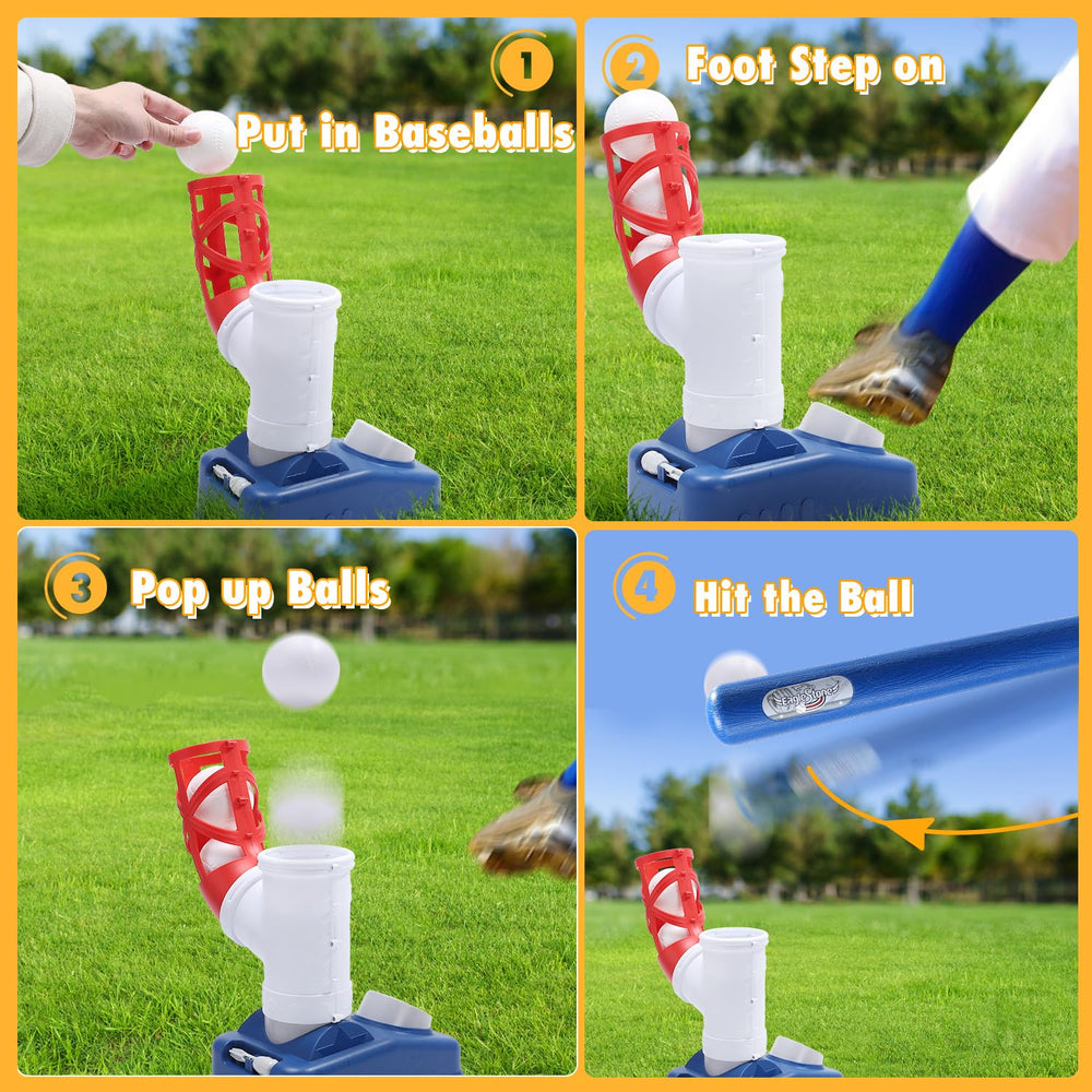 EagleStone collapsible tee and bat for easy storage and travel.