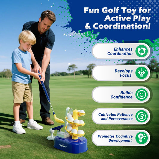 EagleStone adjustable club promotes safe, easy grip for young players.